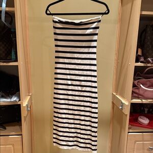 H&M Black and White Striped Garment